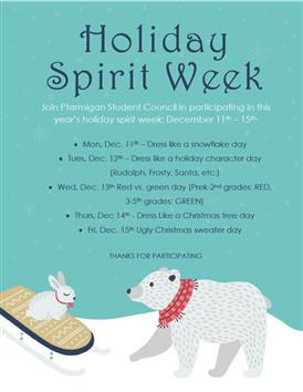  Holiday Spirit Week of 12/11/23
